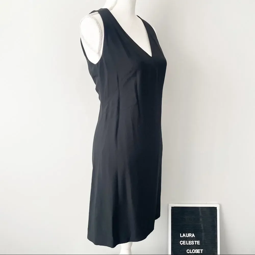 SantaCroce made in Italy black sheath dress cocktail party size 42 size 10
